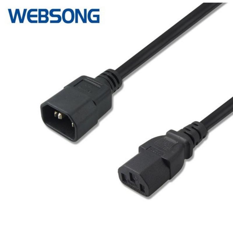 Kabel Power to Monitor C14 to C13 5M 0.15x1mm OD7.0 1000watt WEBSONG