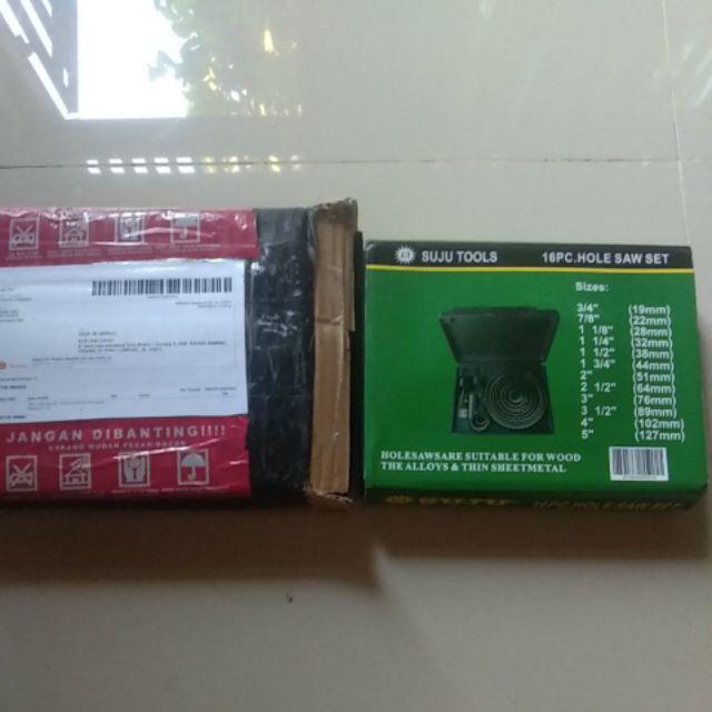 16pcs Hole Saw Kit / Holesaw Set Utk Hidroponik, Aquaponik, Dll