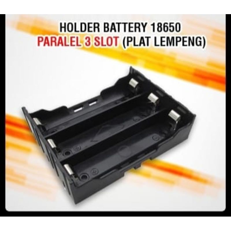 Holder Baterai 3x 18650 Tempat Baterai 3 Slot Plat Lempeng