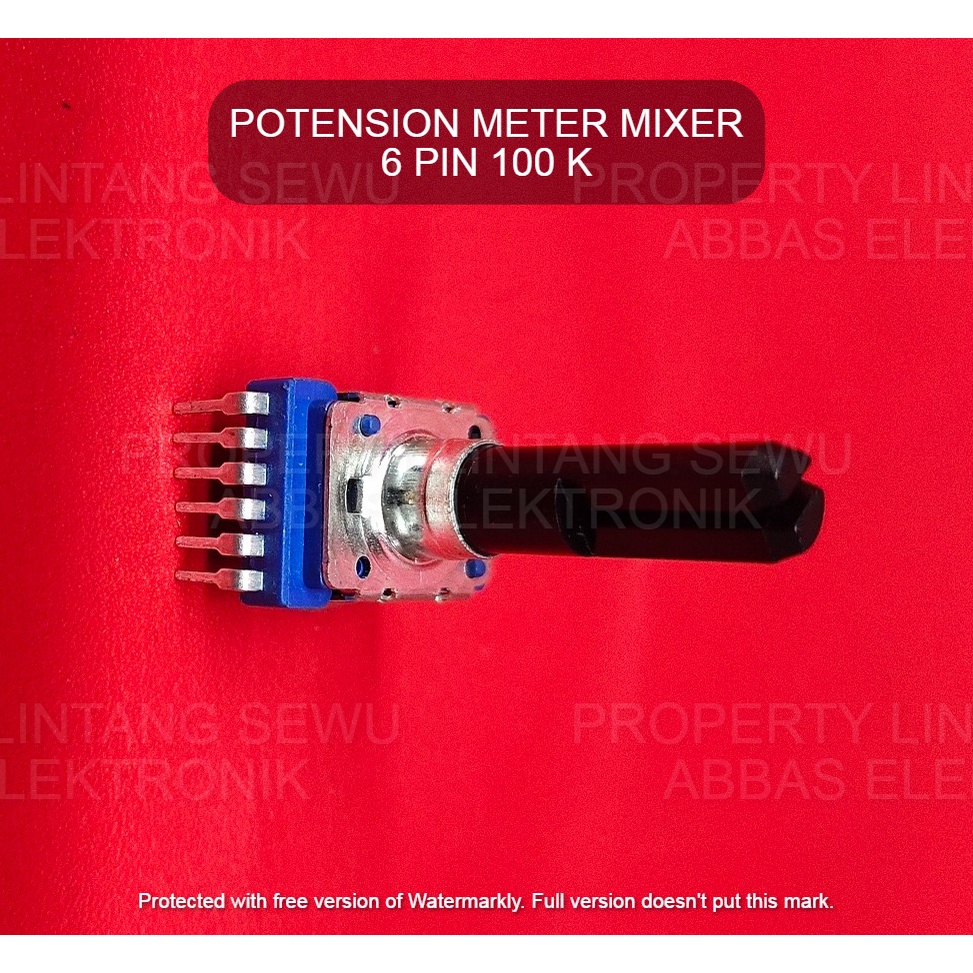 POTENSIO METER MIXER 6 PIN 6 KAKI 100K 100 KILO OHM POTENSIO MIXER