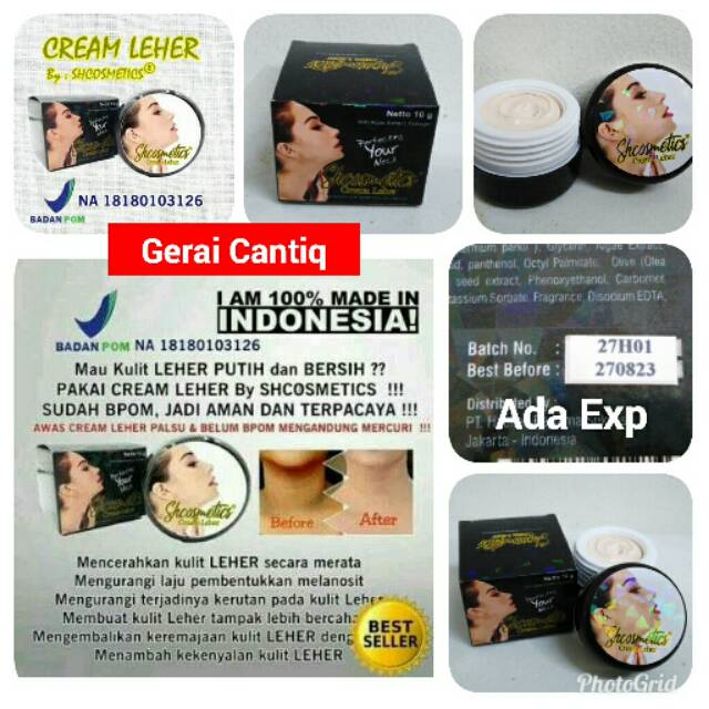 CREAM PEMUTIH LEHER ORIGINAL BPOM / NECK CREAM - CREAM LEHER BPOM BY SH KOSMETIK