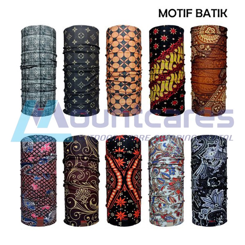 VIRAL BISA PILIH BAFF MOTIF BATIK Masker Bandana Balaclava Army Doreng Loreng Seamless tanpa jahitan