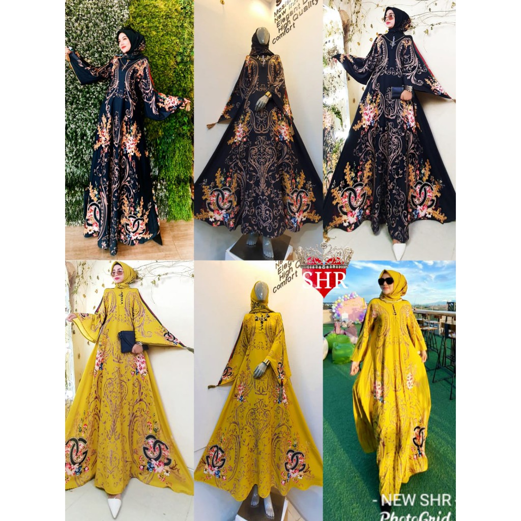 48 READY !!! ORI SHR !!! KAFTAN BATIK CREPE STRETCH  BUSUI FRIENDLY BIG SIZE