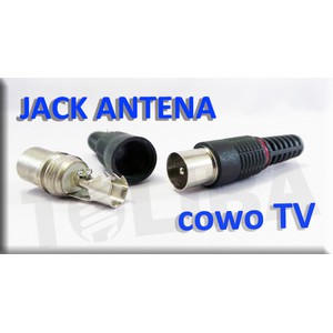 jack antena tv plastik male jantan / jack tv plastik/colokan antena tv