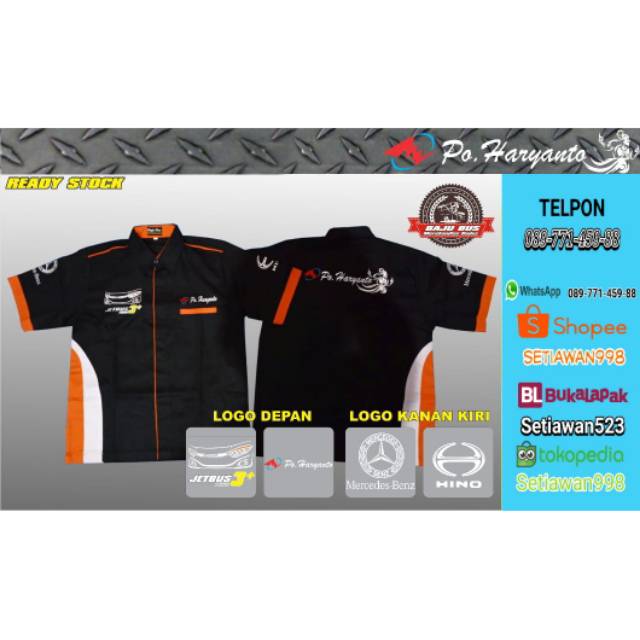Kemeja bus PO.Haryanto