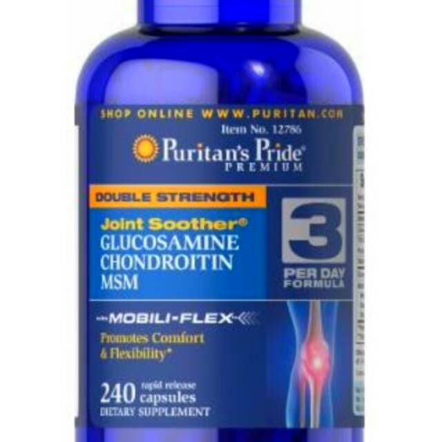 Puritan Pride Joint Soother Glucosamine Chondroitin MSM 240 caps