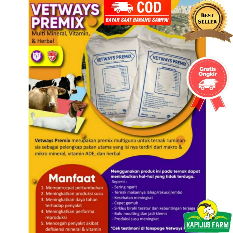 Vetways Premix Mineral Sapi Kambing Domba