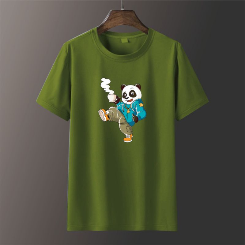 Kaos Distro Pria Lengan Pendek KUNGFU PANDA Kaos Oblong Pria Cotton Combed Atasan Tshirt Pria