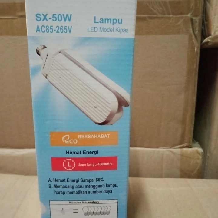 COD LAMPU LED MODEL KIPAS SX-50WATT // LAMPU KIPAS TIGA SISI SX-50W