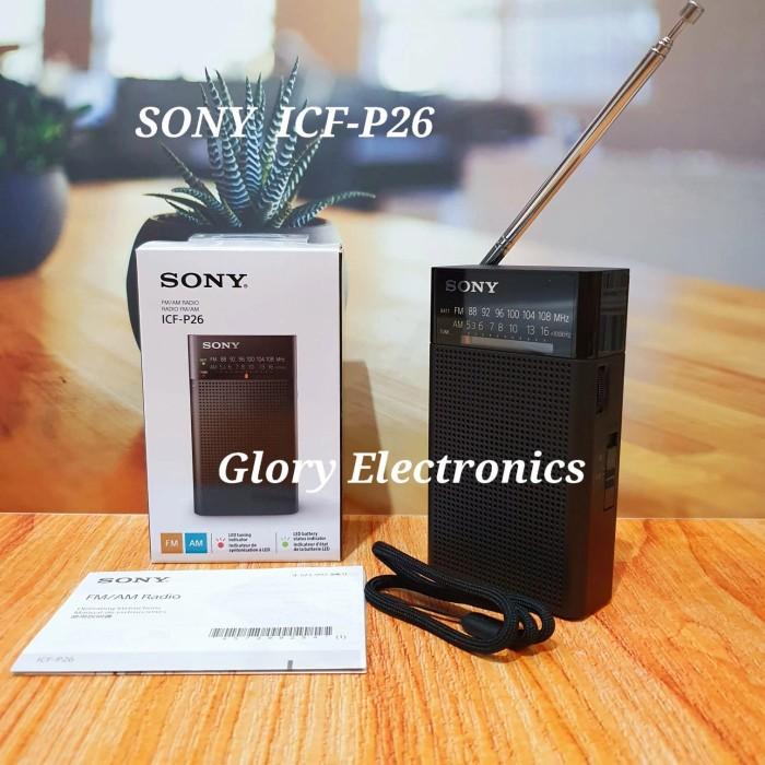 Sony ICFP26 Radio Portabel AM|FM - Penerima Sinyal Kuat dan Praktis