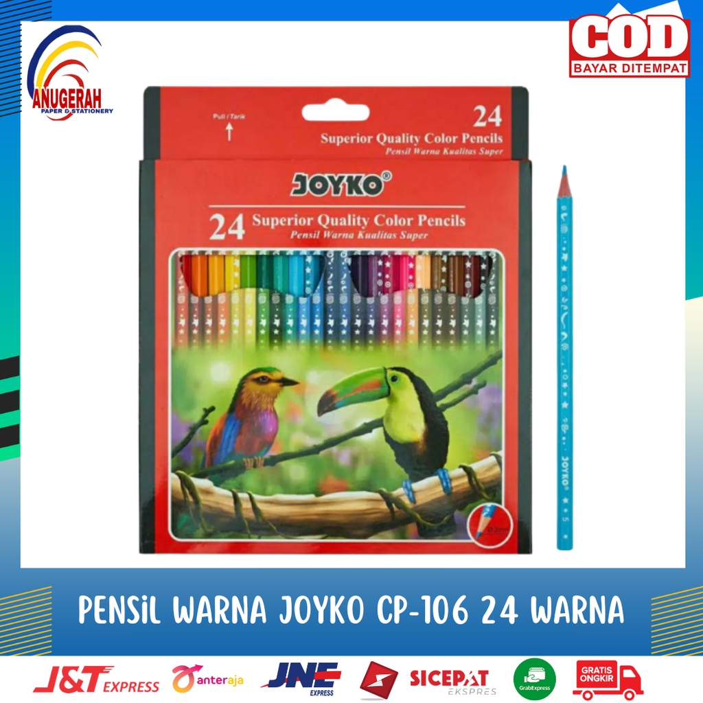 

PENSIL WARNA JOYKO CP-106 24 WARNA (PCS)