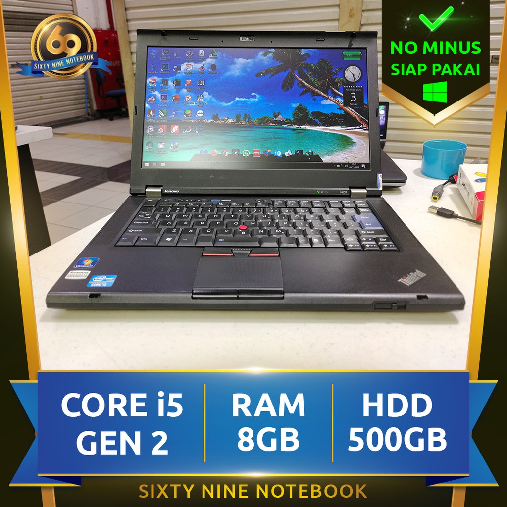 Laptop Second Lenovo Thinkpad T420 Core i5 Ram 8GB HDD 500GB