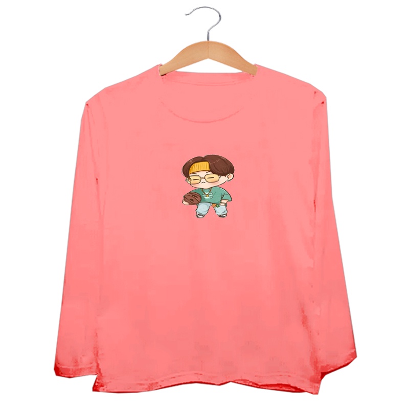 Tshirt Long Slevee Jumbo Korea BTS Suga Kaos Lengan Panjang Big Size
