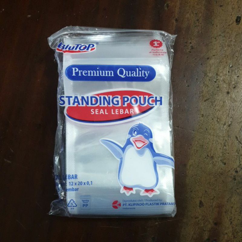 

Standing pouch seal lebar ukuran 12x20