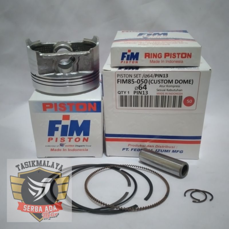 PISTON KIT SEHER KIT FIM 85 CUSTOM DOME MENTAH PEN 13 DIAMETER 63.5, 64, 64.5, 65