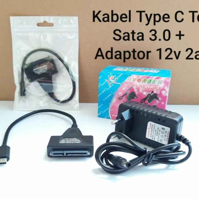 ------] Kabel Type C / Usb 3.1 to Sata 3.0 + adaptor 12V 2A