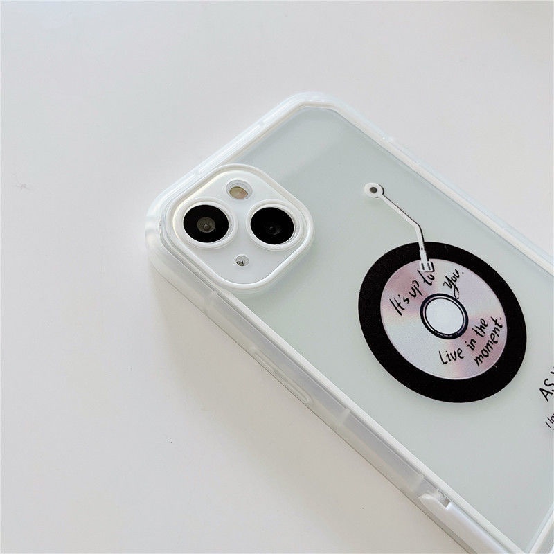 Soft Case Silikon Motif Print CD Recording Untuk IPhone 12 13 11 Pro Max X Xs Max Xr Kjhg