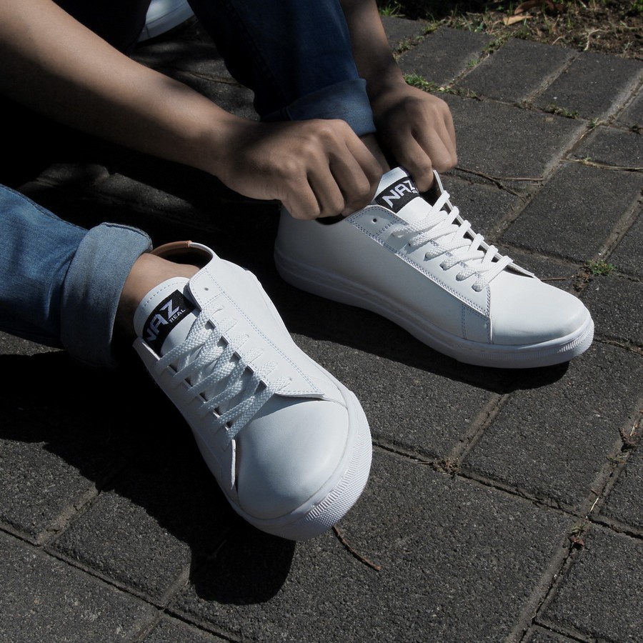 Sepatu Sneakers Pria Cowok Putih Casual DEDRICK NAZ Amron Store