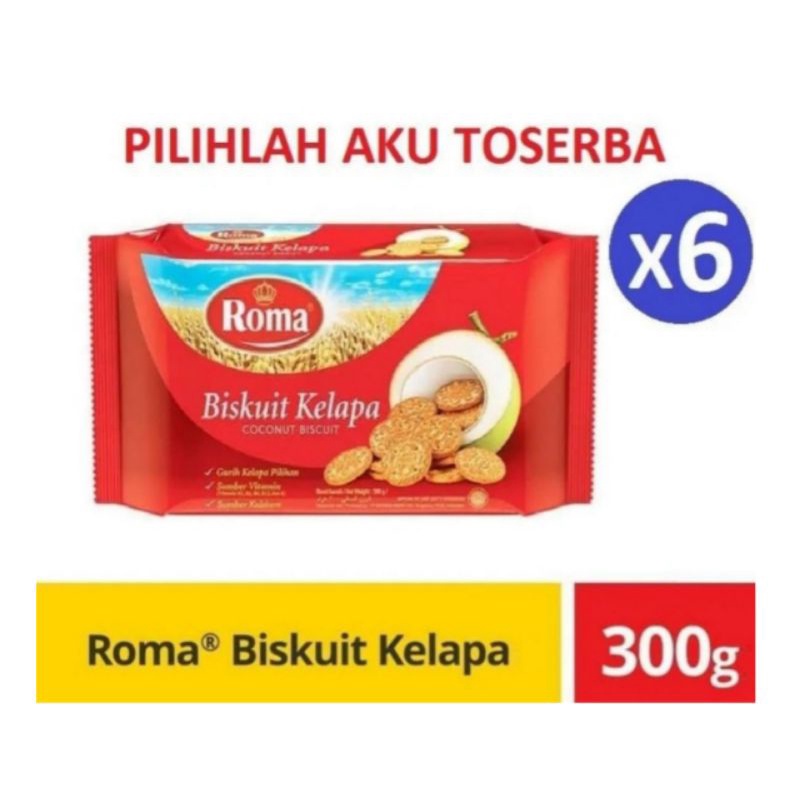 Biskuit Roma kelapa 300gr paket 6 x