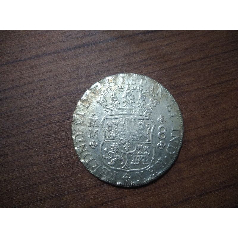 Uang Koin Kuno Hispan 8 Reales MM Tahun 1796