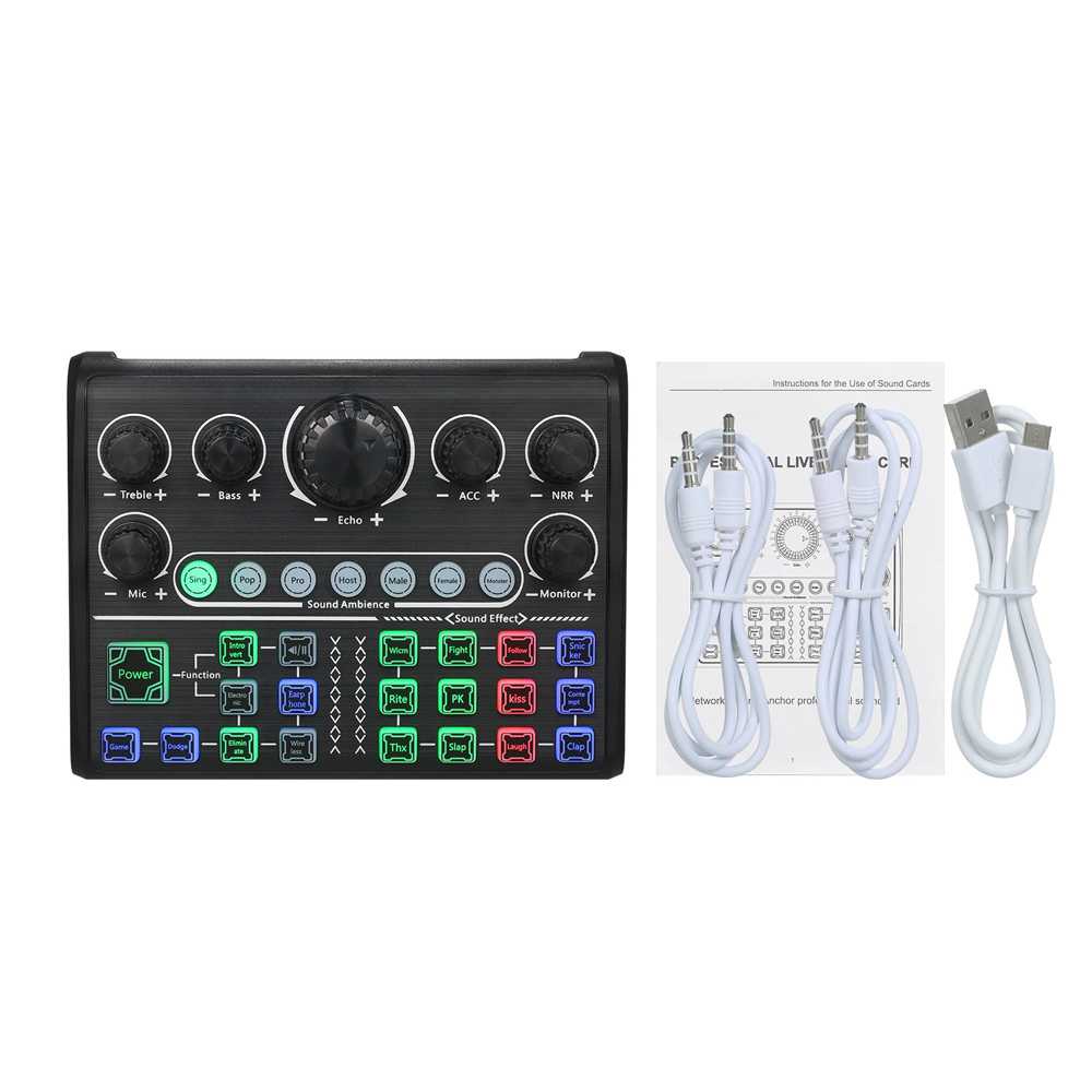 CPAudio Sound Card Voice Changer Live Boardcast Audio Mixer - P200 alat karoke rekoding RGB SONCD SONCAD SONKAD BLUETOOTH MURAH SATU PAKET ALAT KAROKE