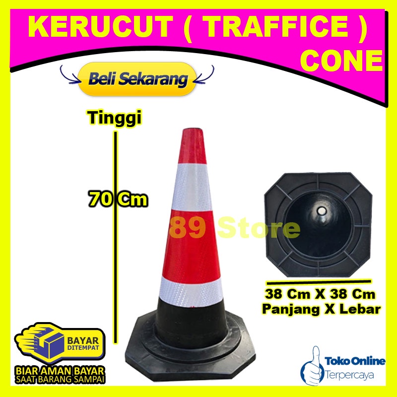 Jual Kerucut Lalu Lintas Traffic Cone 70 Cm Besar Kerucut Lalu Lintas Jalan Raya Kerucut 5852