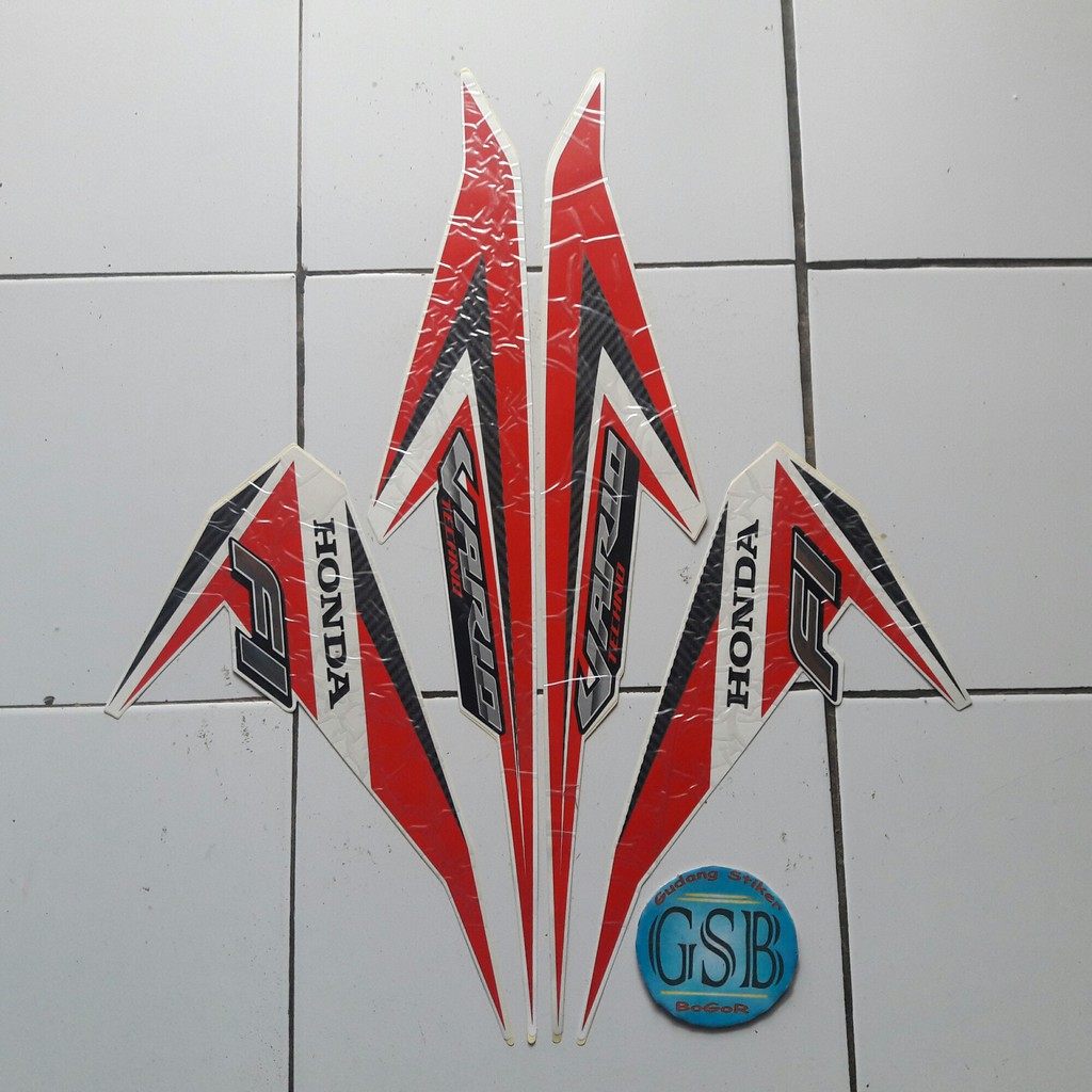 striping stiker motor honda vario techno 125 fi 2015 putih-merah