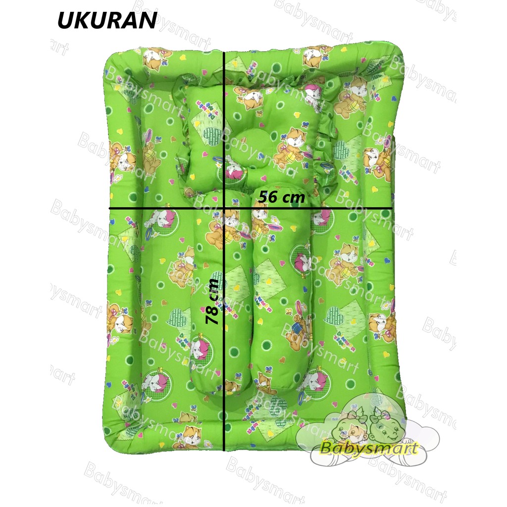 BAYIe - Kasur Bayi model KOLAM 3 in 1 PREMIUM(kasur, bantal dan Guling) ELVINA / Tempat Tidur Bayi