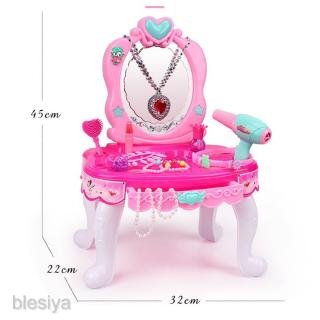 Blesiya Kids Pretend Toy Makeup Mirror Fashion Jewelry And Accessories Vanity Table Shopee Indonesia