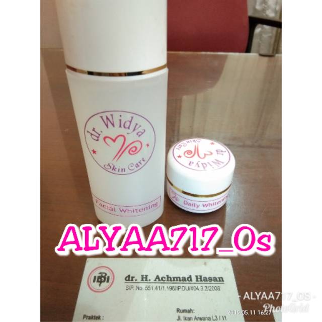 Sabun wajah dan cream pagi dr. Widya skincare