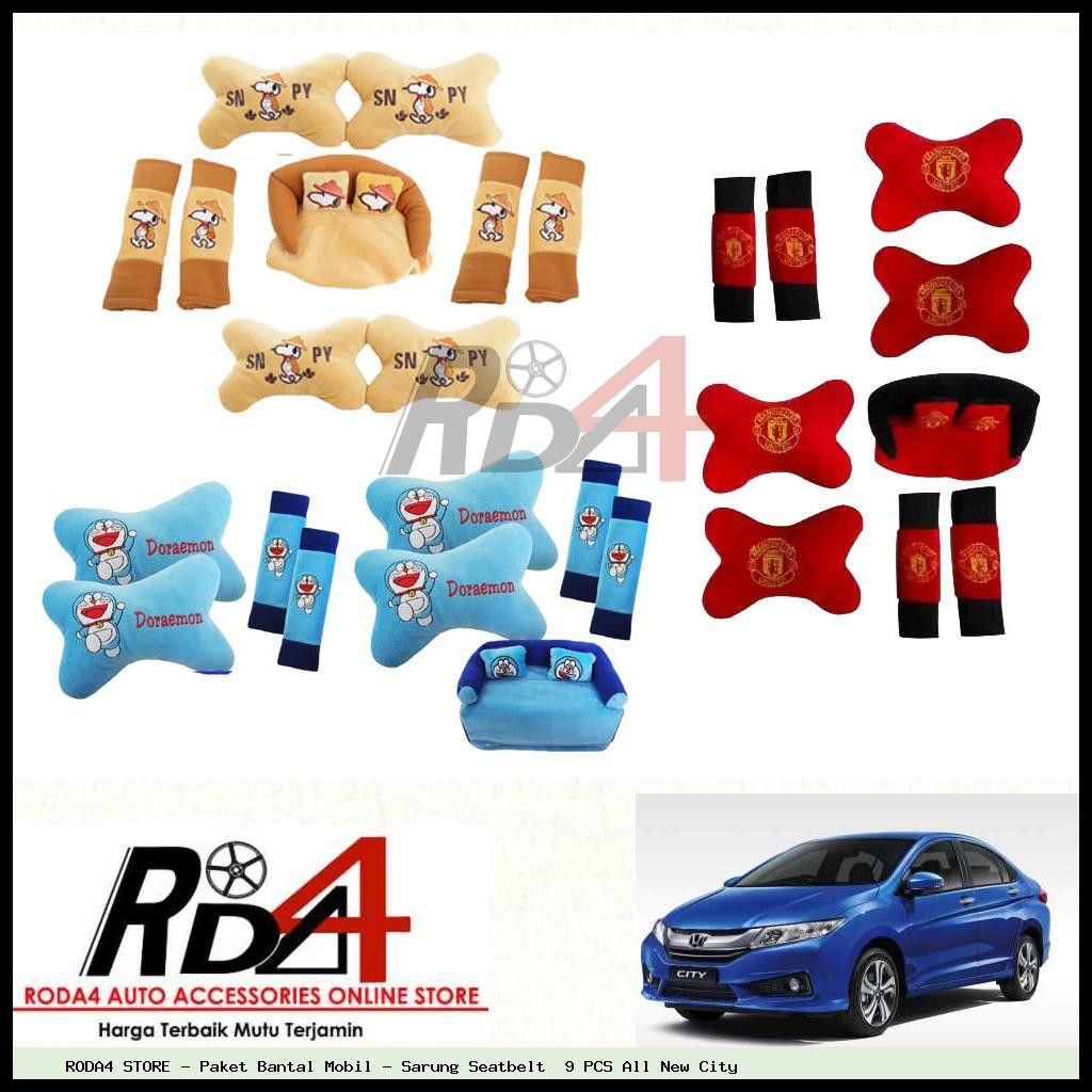 Paket Bantal Mobil - Sarung Seatbelt  9 PCS All New City