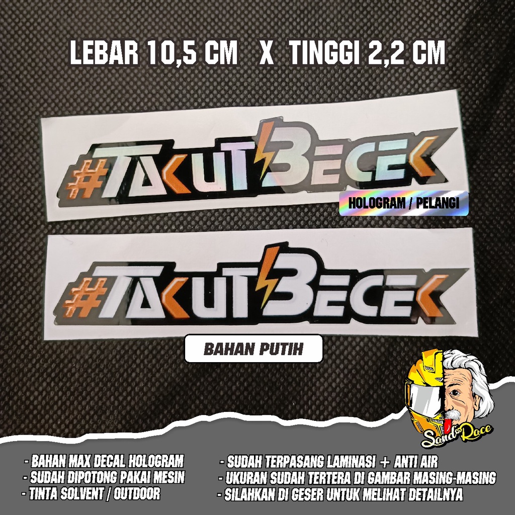 stiker takut becek #takutbecek / stiker motor / stiker mobil / stiker aesthetic / stiker pack / stic