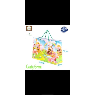 

PRODUCT BY HJ PACK / PAPERBAG MOTIF CANDY GREEN / GOODIEBAG MOTIF / PAPERBAG MOTIF PREMIUM