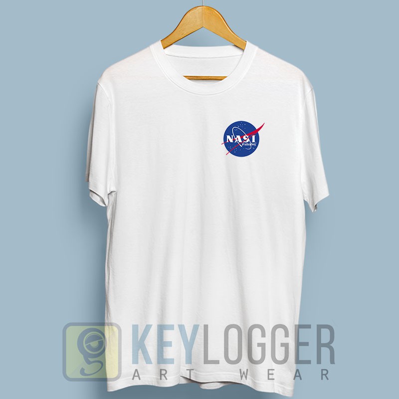 Baju Kaos Plesetan Lucu Logo NASA NASI padang 37