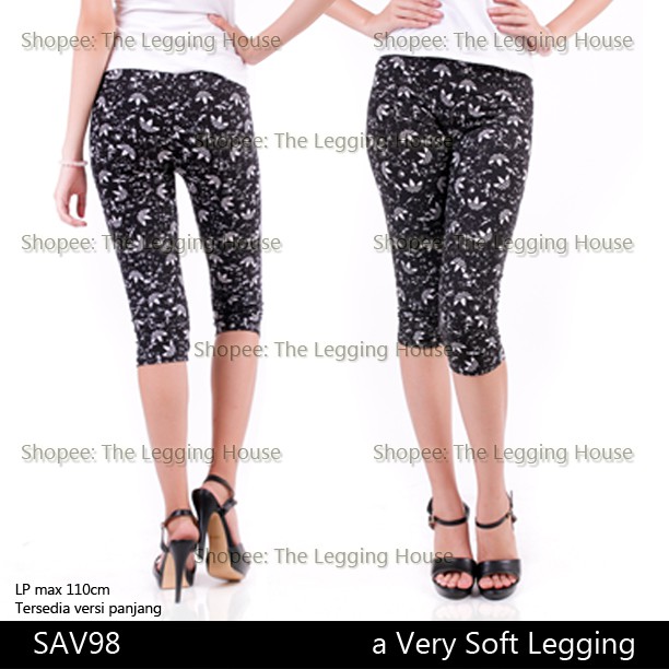 sav98 legging motif adidas lembut stretch besar