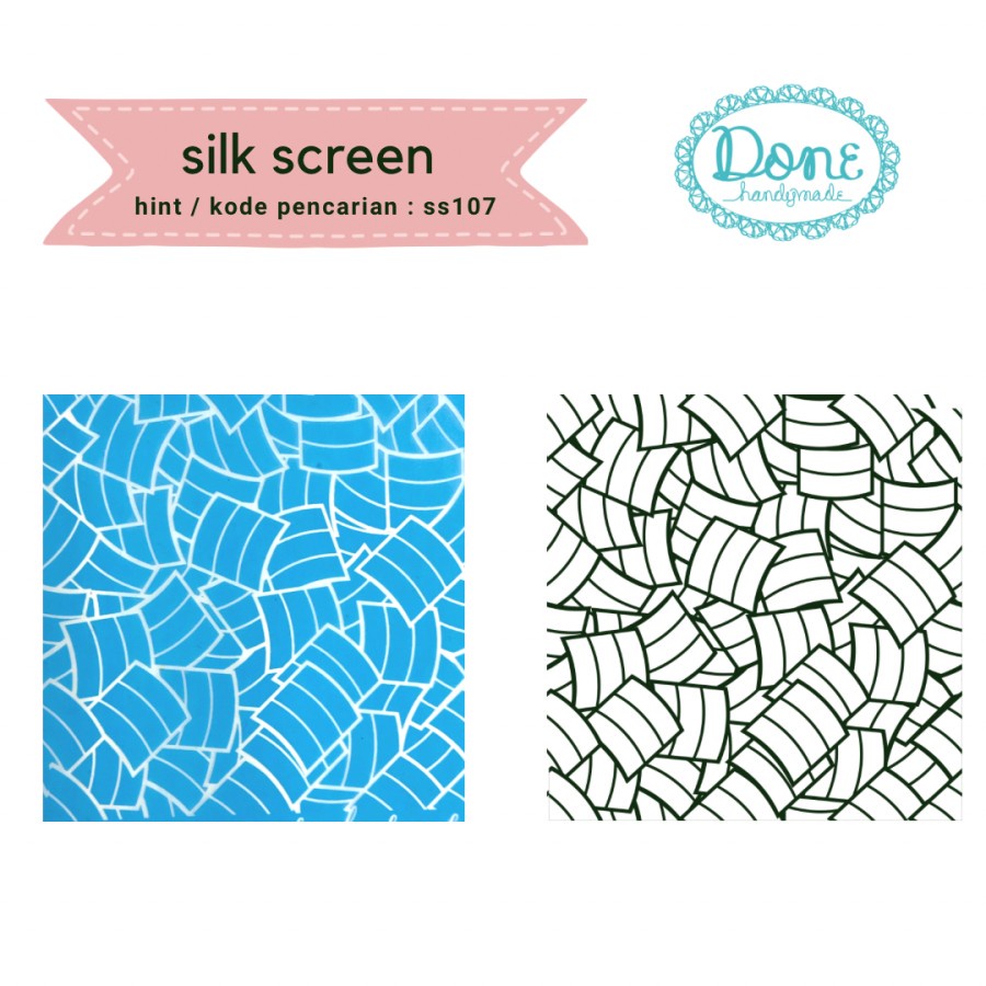 Done handymade silk screen motif clay scrapbooking random ss107