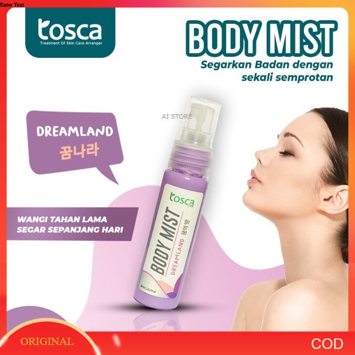 TOSCA Body Mist Cool and Fresh Eau De Cologne 30ml Parfum Spray - Dreamland