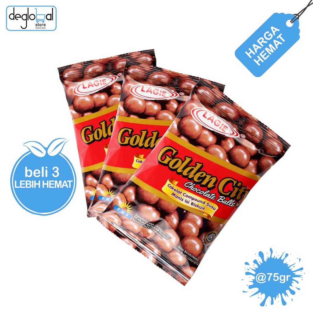 

Paket Hemat Coklat Biskuit Golden City Ball 3 bungkus @75gr