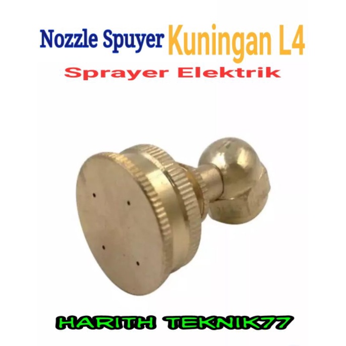Nozzle spuyer sprayer elektrik kuningan 4 lubang Kabut