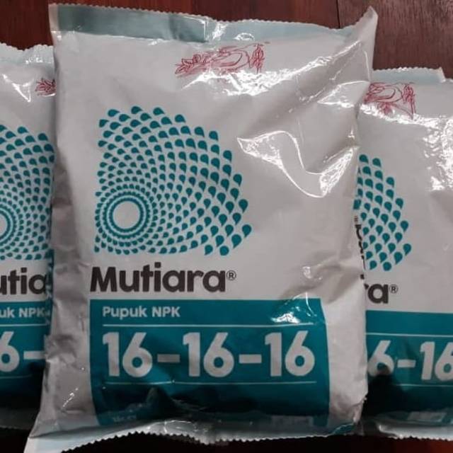  Pupuk NPK Mutiara 16 16 16 Meroke Repack 1 KG Shopee 