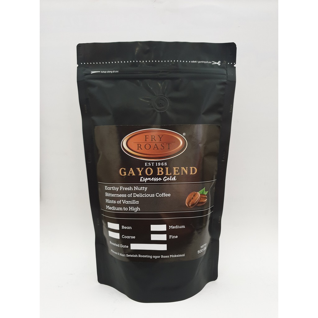 

KOPI GAYO BLEND ESPRESSO GOLD 500 GRAM BIJI DAN BUBUK