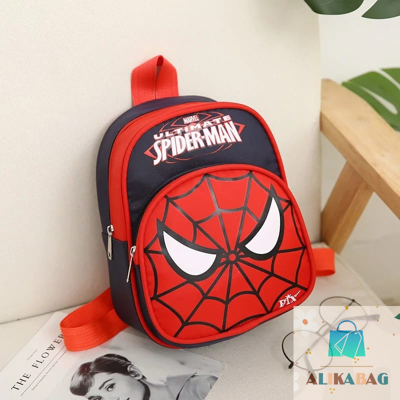 ALIKA BAG - Tas Ransel Anak Laki -Laki Karakter Spider-Man School Backpack TK/Paud/SD