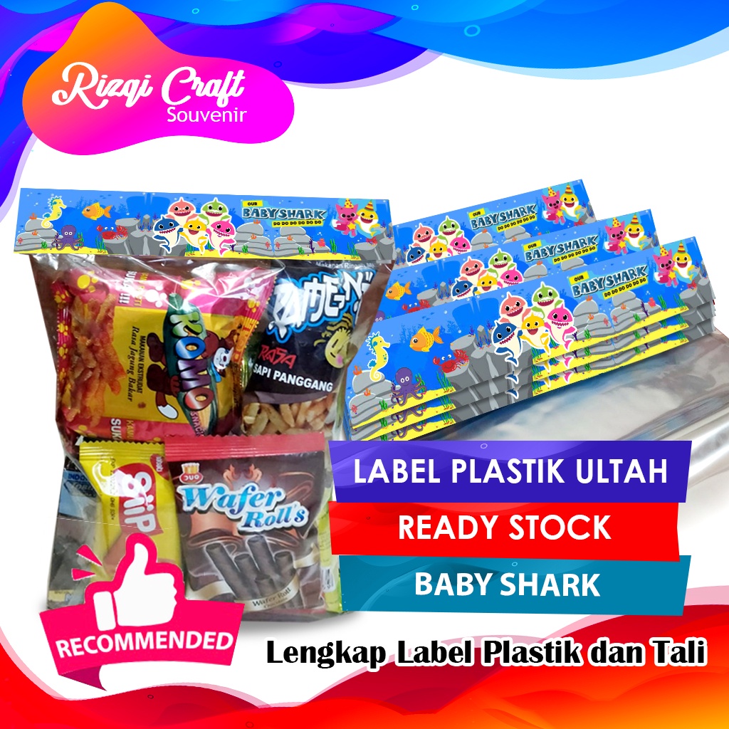 

[Ready] BABY SHARK Tas Label Snack Plastik Ulang Tahun