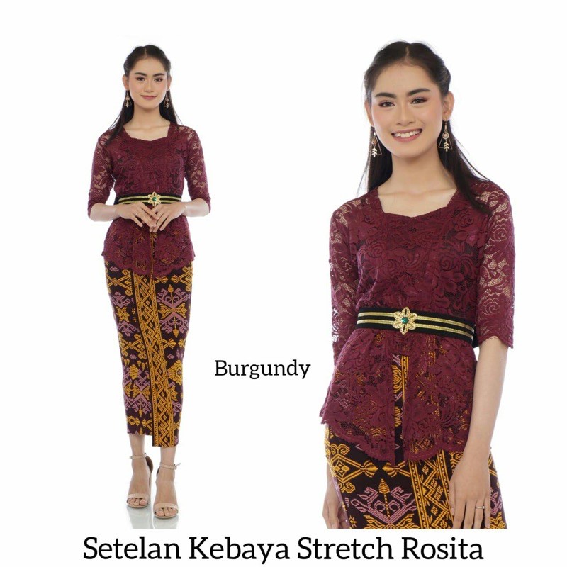 (kebaya saja) KEBAYA BALI JADI KUTUBARU BROKAT LENGAN 3/4 SIZE S - XL