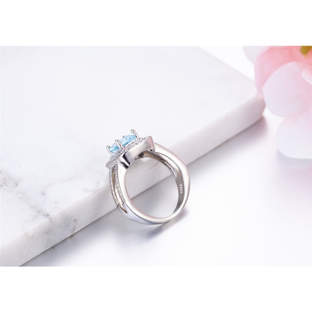 perak asli 925 cincin Wanita Fashion Perhiasan Kepribadian Sederhana CCB24