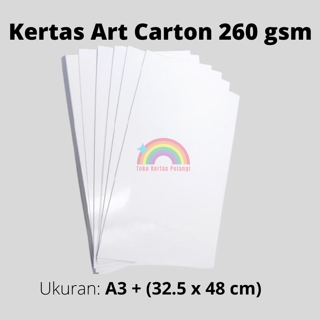 

Art Carton 260 gsm Ukuran A3 plus per 40 pcs