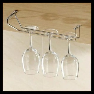 Rak  Gelas  Wine Gantung  Minibar  Stainless 1 Jalur Wine 