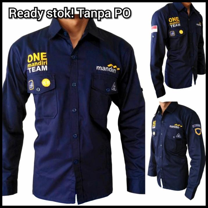 Baju Seragam Bank Mandiri Drill Kemeja Pdl One Mandiri Team