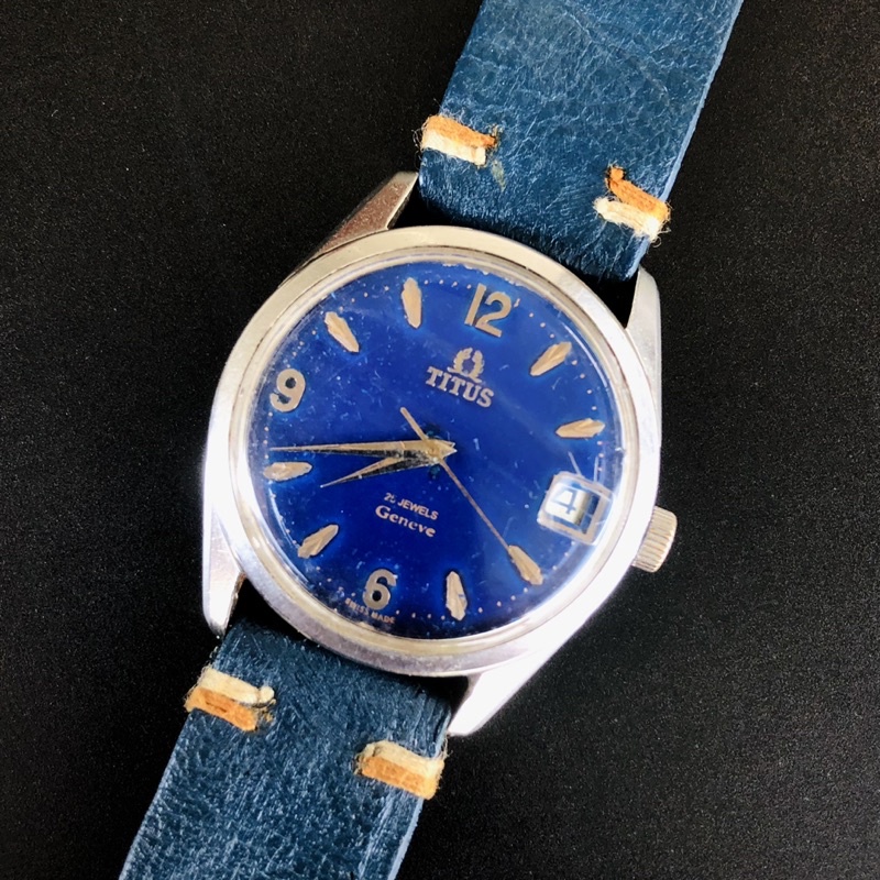 SOLVIL ET TITUS GENEVE JANTANGAN PRIA ORIGINAL SWISS TITUS BLUE DIAL