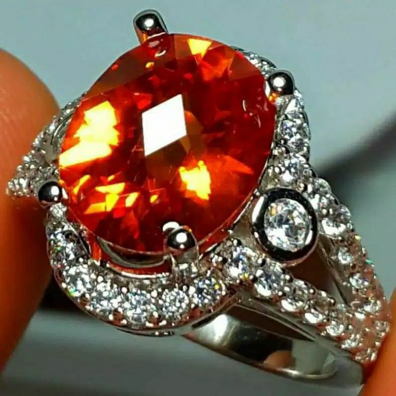 BATU permata CINCIN wanita citrine